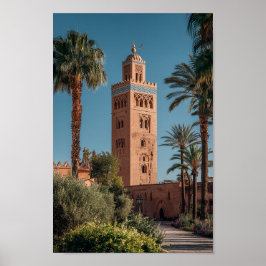 Koutobia Mosque Marrakech – モロッコアーキチュラ ポスター