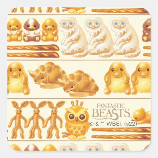 Kowalski Bakery Rows of Treats Pattern スクエアシール (正面)