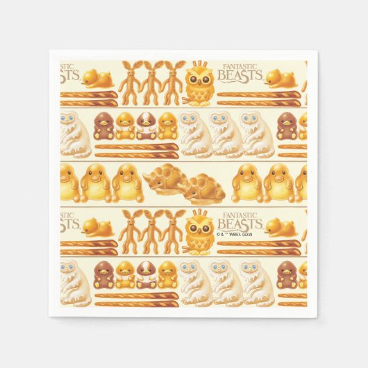 Kowalski Bakery Rows of Treats Pattern スタンダードカクテルナプキン (正面)