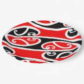 Kowhaiwhaiマオリのパターン2 ペーパープレート (アングル)