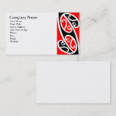 Kowhaiwhaiマオリのパターン2 名刺 (正面/裏面)