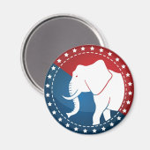 Kozzi-図解入りの、写真付きの-image-of-a-elephant-badge-5000x5 マグネット (正面/裏面)
