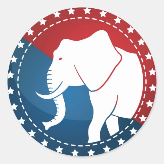 Kozzi-図解入りの、写真付きの-image-of-a-elephant-badge-5000x5 ラウンドシール (正面)