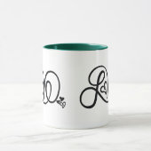 KPロゴ付きハンターグリーンラブリンガーマグ マグカップ (中央)