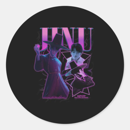 Kp Demon Hunters Halloween Jinu Showcase Y2k Style ラウンドシール (正面)