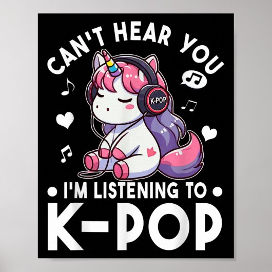 Kp Unicorn Kpに行聞く聞こえない ポスター (正面)