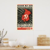 KPD Election Poster Down with the war mongers ポスター (キッチン)