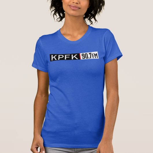 KPFK 100%年のオーガニックな綿のタンクトップ Tシャツ (正面)