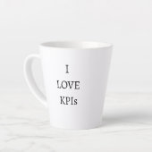 「KPIが好き」ユーモアオフィス名言 カフェラテマグ (左アングル)