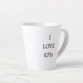 「KPIが好き」ユーモアオフィス名言 カフェラテマグ (右アングル)