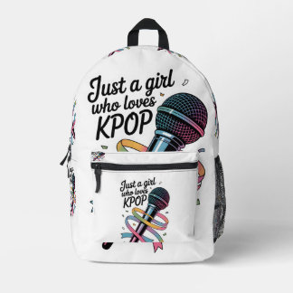 Kpopが大好きな女の子 プリントバックパック