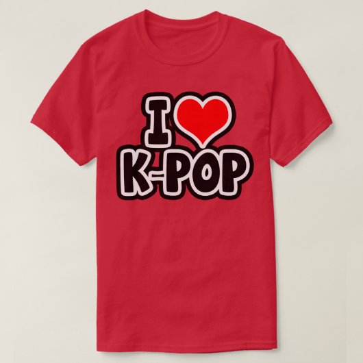 KPopが大好き Tシャツ (デザイン正面)