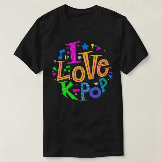 KPopが大好き Tシャツ (デザイン正面)