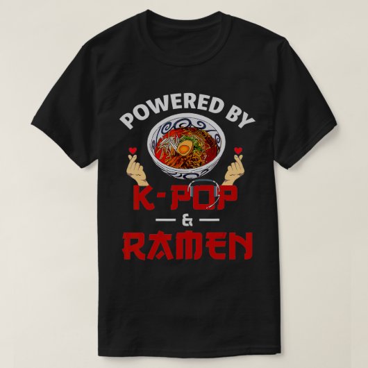 Kpopとラーメンを搭載Kpop Merch Merch Merchandise G Tシャツ (デザイン正面)
