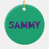 「KPOPになりた聞い」(紫) セラミックオーナメント (裏面)