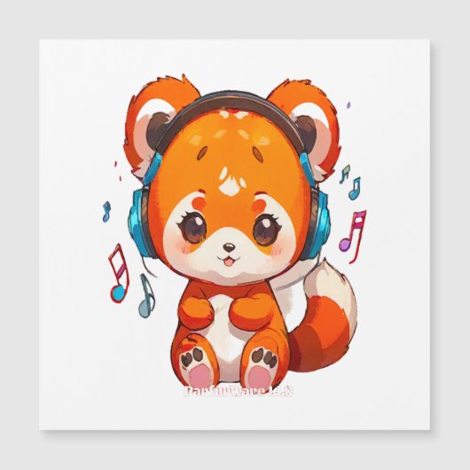 Kpopの音楽を聴くパンダ (正面)
