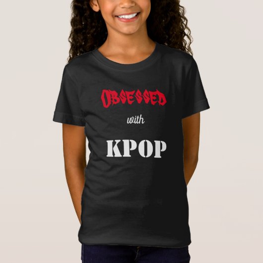 KPOPのTシャツに取り付かれている Tシャツ (正面)