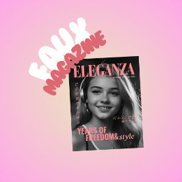 Kpopアイドル誕生日ファンカフェイクーマガジンカバー フォトプリント