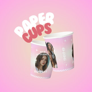 Kpopアイドル誕生日ファンカフェスタイルカップスリーブ 紙コップ