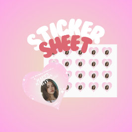 Kpopアイドル誕生日ファンカフェスタイルシール ハートシール