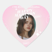 Kpopアイドル誕生日ファンカフェスタイルシール ハートシール (正面)