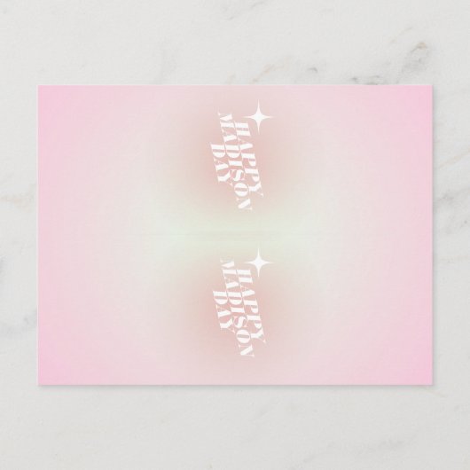 Kpopアイドル誕生日ファンカフェスタイルフォトストリップカード 案内ポストカード (裏面)