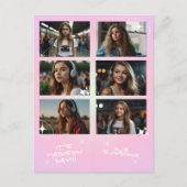 Kpopアイドル誕生日ファンカフェスタイルフォトストリップカード 案内ポストカード (正面)