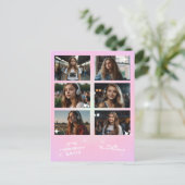 Kpopアイドル誕生日ファンカフェスタイルフォトストリップカード 案内ポストカード (スタンド正面)