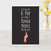 Kpopカードおもしろい韓国人少女 カード (黄色い花)