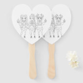 KPOPガールグループの誕生日 推し色を染めよう ハンドファン (正面&裏面)