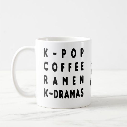 KPOPコーヒーラーメンKDRAMAコーヒーマグ コーヒーマグカップ (左)