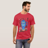 Kpopデーモンハンターズのデフォルメ虎の墨絵墨絵ファン Tシャツ (正面フル)