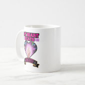 KPopハート韓国国旗のスナップハンドミュージックシンボル コーヒーマグカップ (正面左)