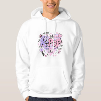 Kpopファンスタイル パステルハートストリートウェアTシャツ パーカ