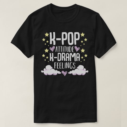 KPop態度KDrama感覚おもしろい韓国ファッション Tシャツ (デザイン正面)