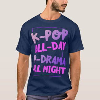KPop終日KDrama終夜冷韓国ドラマL Tシャツ
