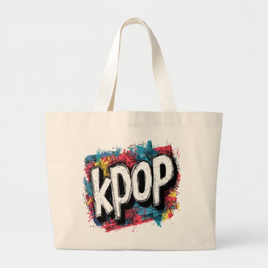 “KPOP” ラージトートバッグ (正面)