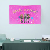 KPOP 誕生日カラオケ ピンクの星 横断幕 (トレードショー)