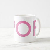 Kpop |音楽ファンギフトピンク コーヒーマグカップ (正面右)