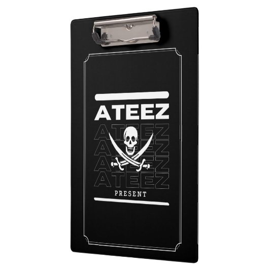 Kpop Ateez現在の黒いオフィスの学校用品 クリップボード (左)