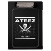 Kpop Ateez現在の黒いオフィスの学校用品 クリップボード (正面)