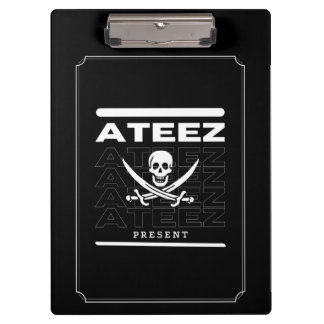 Kpop Ateez現在の黒いオフィスの学校用品 クリップボード