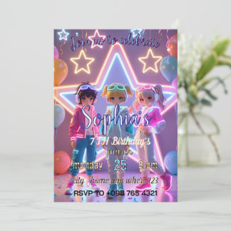 KPOP DEMON CUTE INVITATION 招待状