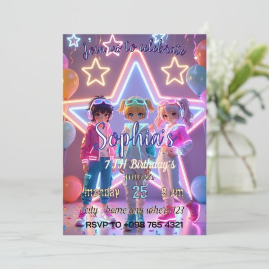 KPOP DEMON CUTE INVITATION 招待状 (スタンド正面)