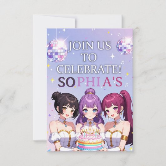 Kpop Demon Hunters Birthday Invitation 招待状 (正面)