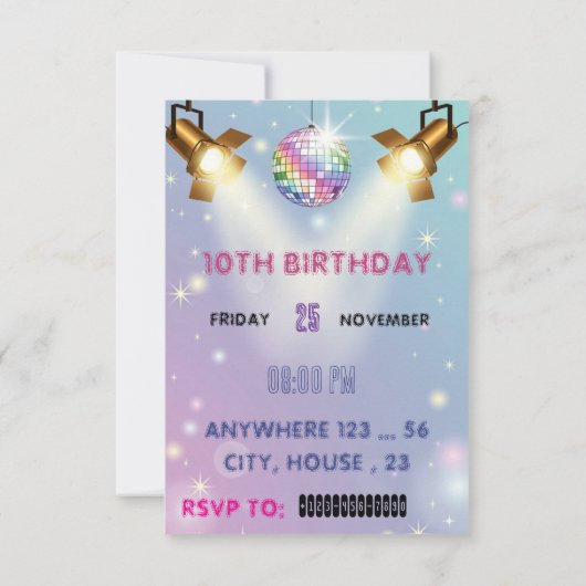 Kpop Demon Hunters Birthday Invitation 招待状 (裏面)