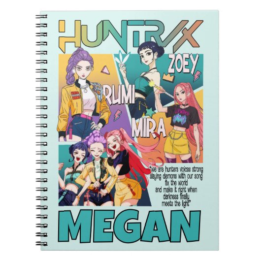 KPop Demon Hunters Notebook, Kids Huntrix ノートブック (正面)