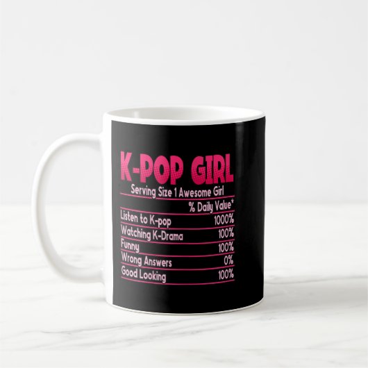 Kpop Girl Korean Pop Music Kpop  コーヒーマグカップ (左)