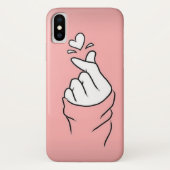 KPop Hand Symbol Cute Korean Case-Mate iPhoneケース (裏面)
