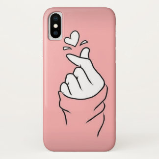 KPop Hand Symbol Cute Korean iPhone X ケース